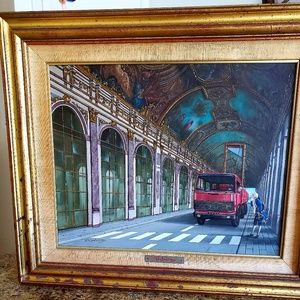 Tito Salomoni "Late Delivery" original Oil Paintin
